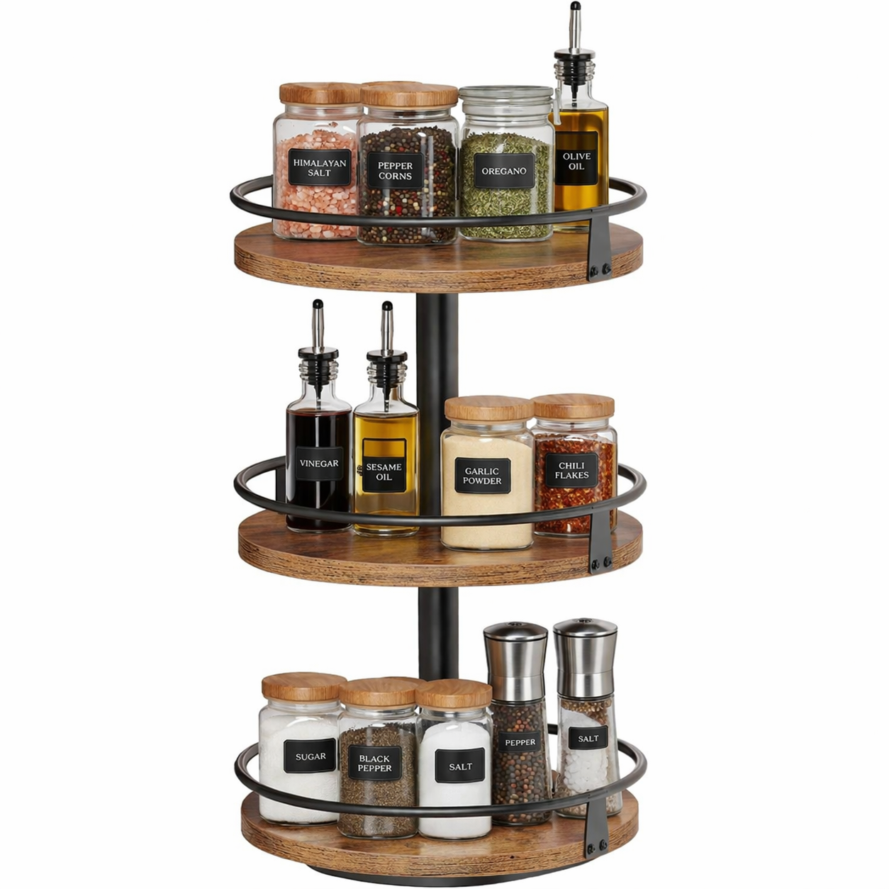 The Container Store® 3-Tier Rotating Spice Organizer for Kitchen Countertop