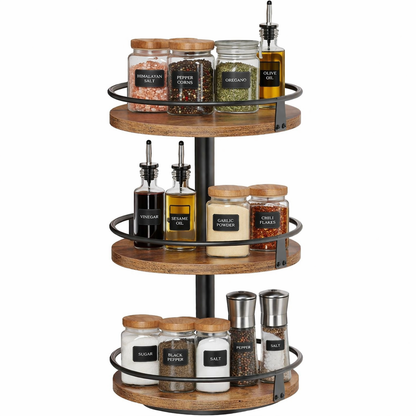The Container Store® 3-Tier Rotating Spice Organizer for Kitchen Countertop