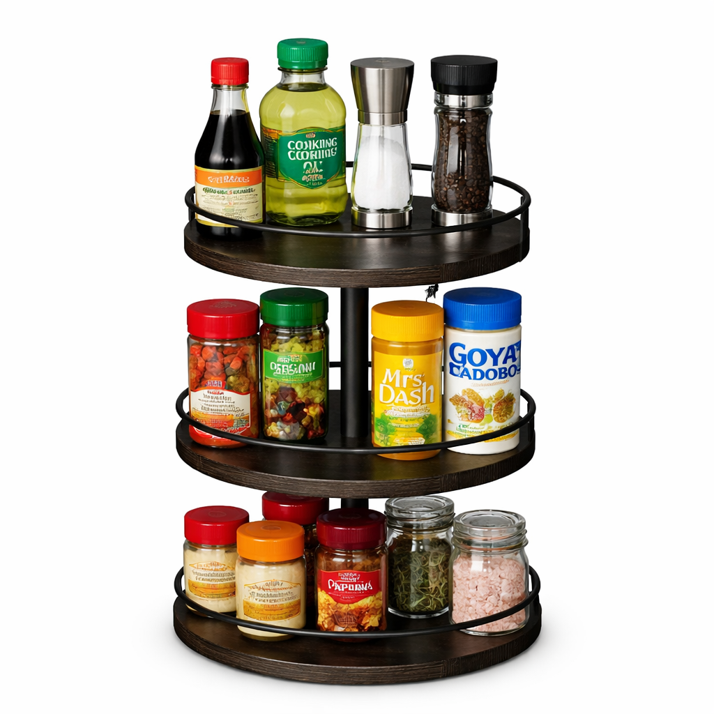 The Container Store® 3-Tier Rotating Spice Organizer for Kitchen Countertop