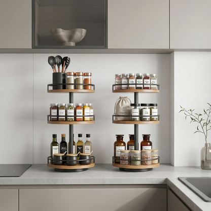 The Container Store® 3-Tier Rotating Spice Organizer for Kitchen Countertop